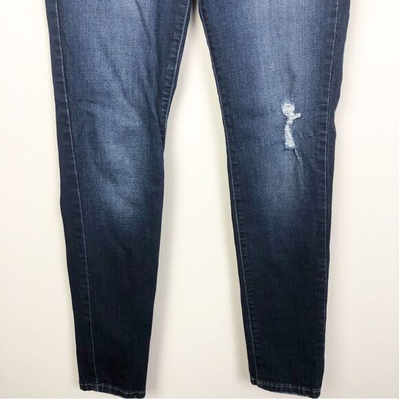 KANCAN | Dark Wash Distressed Stretchy Skinny Jeans Women’s Size 28 (9) - Picture 3 of 10